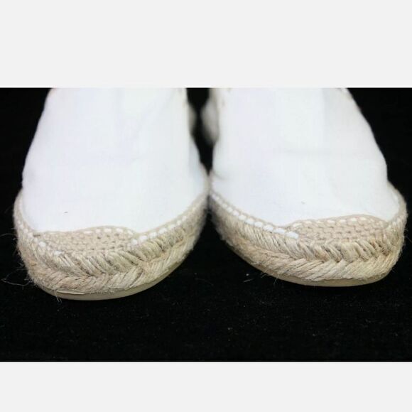 j jill White Canvas Espadrille slip on shoes size 9 womens NEWThe canvas folds - Picture 4 of 9